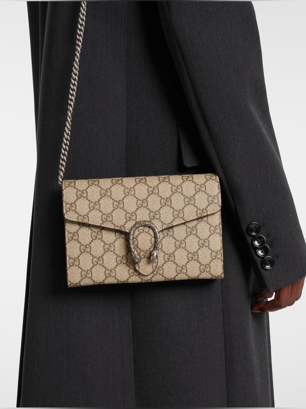 Gucci Dionysus GG Supreme wallet on Chain Crossbody Bag